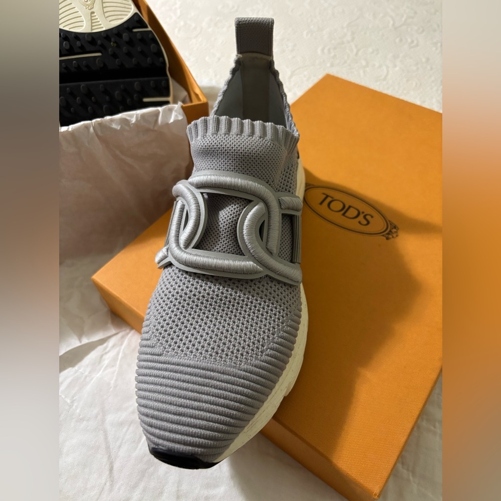 Tod's Gray Slip-On Sneakers